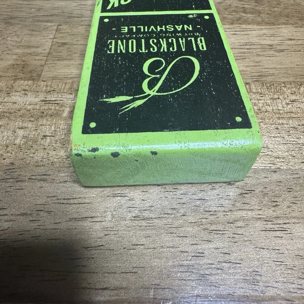 Blackstone Brewing HopJack IPA Beer Tap Handle Nashville TN Wood Green Bar Decor